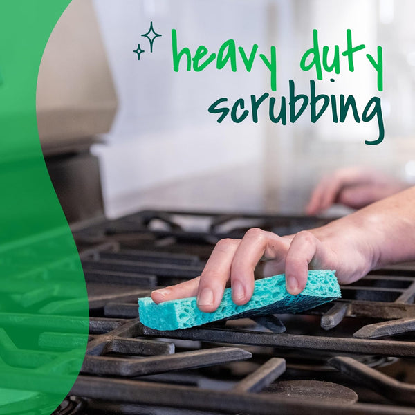 Scotch-Brite Odor Resist Heavy Duty Scrub Sponge, Dishwasher-Safe Kitchen Sponges for Serious Scrubbing, Multipurpose Dish Sponge for Stuck-On