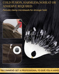 Hetto Micro Link Hair Extensions Human Hair Jet Black 12in 40g | Jet Black,Silky Straight, Invisible, Lightweight, Seamless blend, Daily wear