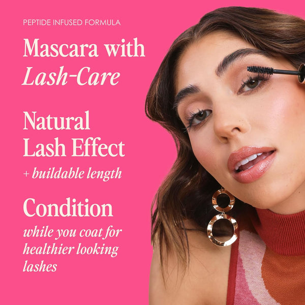 Grande Cosmetics GrandeMASCARA Conditioning Peptide Mascara – Buildable Extreme Volume & Length – Long-Lasting & Clump-Free Black – Lash &