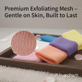ARCH&M Exfoliating Washcloth & Shower Body Scrubber, 3 Pack | Japanese Washcloth, Korean Back Scrubber Towel, All Skin Type Daily Use in Shower,
