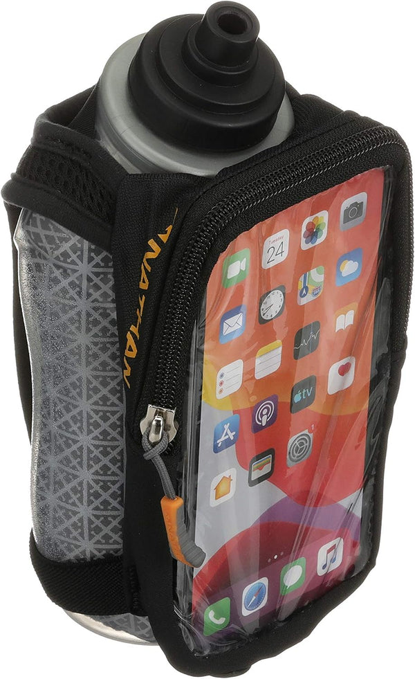 Nathan Speedview Flask, Handheld Water Bottle & Phone Case Holder, Insulated for Running & Walking, 18Oz