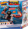 Hot Wheels City Track Pack, 10 Piece Set Includes Track Base & Various Track Pieces to Build a Cityscape, with 1 Hot Wheels Car, Connects to Other
