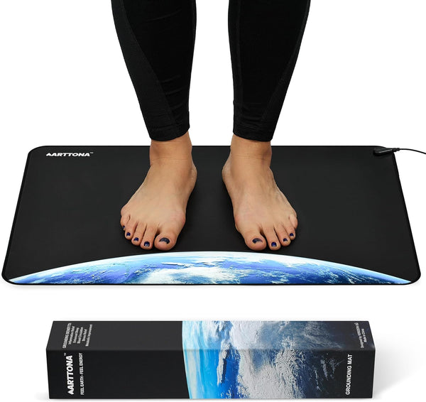 Grounding Mat for Daily Comfort & Balance - Grounding Mat for Feet, Desk, Bed & Floor - Durable, Eco-Friendly Material - 24X16 Inches Earthing Mat