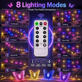 Butterfly Curtain Fairy Lights USB Plug in,8 Modes 120 LED 19.7FT Firefly Twinkle Timer String Lights with Remote, Waterproof Copper Wire for