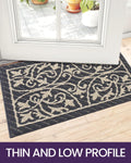 DEXI Front Door Mat Indoor Entryway 20x32 Inside Entrance Doormat Dark Gray | Non Slip Low Profile Thin Washable Welcome Entry Mats for House