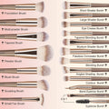 Make up Brushes, MAANGE 18 Pcs Premium Synthetic Makeup Brushes Set Soft Foundation Powder Eyeliner Eye Shadow Makeup Brushes Professional (Champagne)