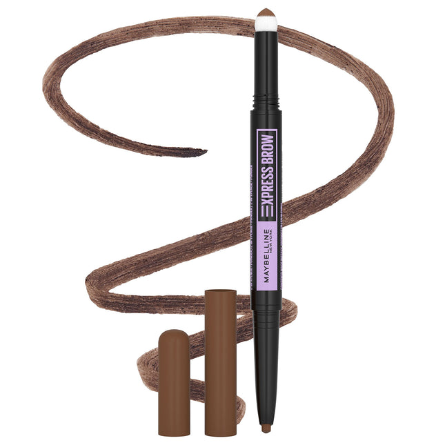 Maybelline Express Brow 2-In-1 Pencil and Powder Eyebrow Makeup, Soft Brown, 1 C