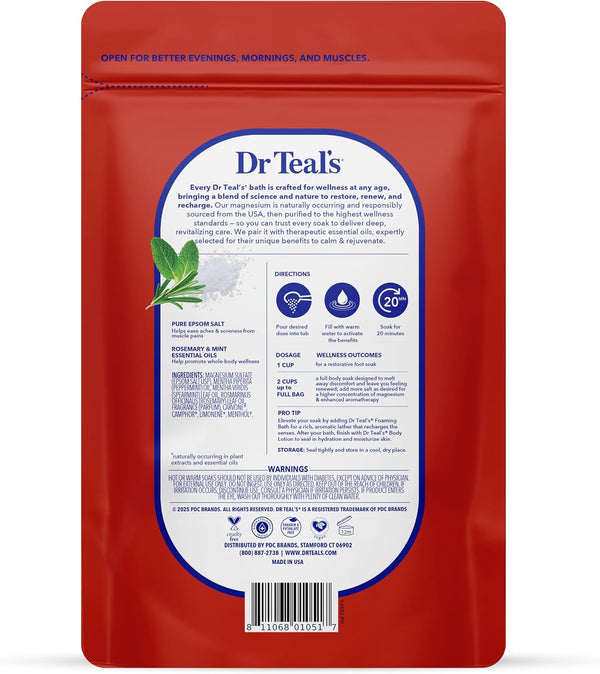 Dr Teal's Epsom Salt Magnesium Soak, Lavender, Eucalyptus & Wellness Trio, 3 lbs (Pack of 3) Lavender, Eucalyptus, and Rosemary 48 Ounce (Pack of 3)