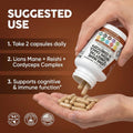 Clean Nutraceuticals Lions Mane 20in1 Mushroom Supplement with Turkey Tail Reishi Cordyceps Chaga Maitake Meshima Poria Cocos Shiitake Oyster