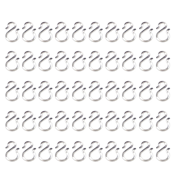 50PCS 1.7Inch Clear Plastic Punch Bowl Cup S Hooks Hangers