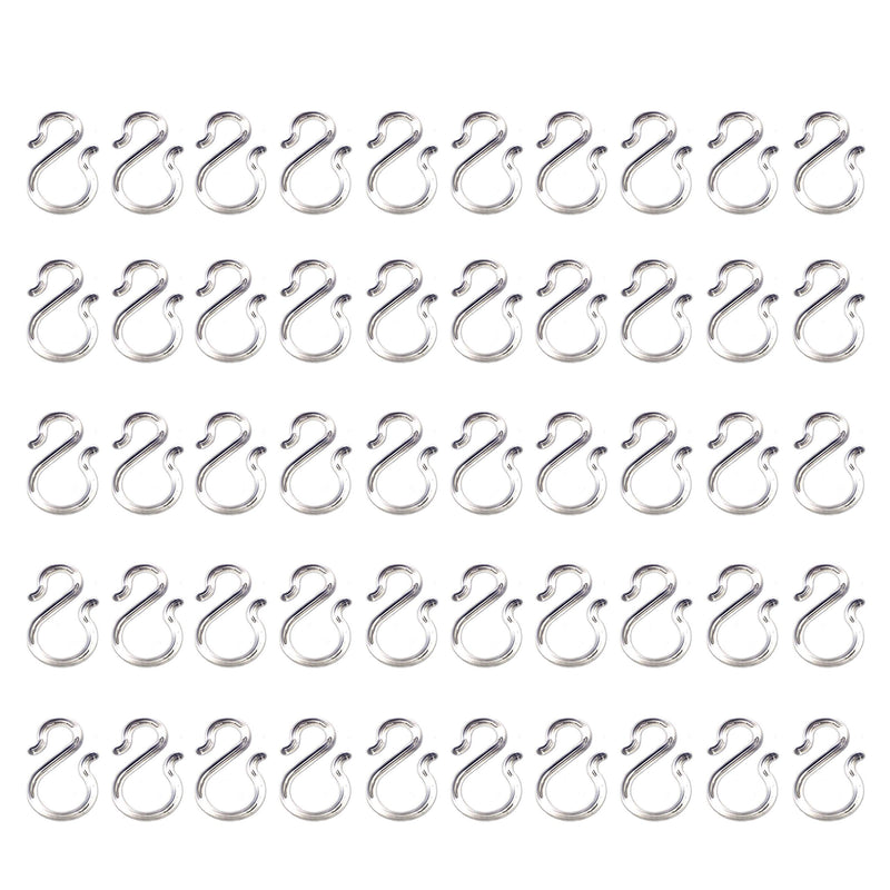 50PCS 1.7Inch Clear Plastic Punch Bowl Cup S Hooks Hangers