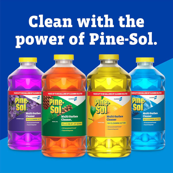 Pine-Sol Multi-Surface Cleaner, Cloroxpro, 2X Concentrated Formula, Lemon Fresh, 80 Fl Oz
