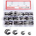 60pcs Wire Clamps Assortment Kit, Stainless Steel 304 Rubber Cushion Cable Clamps Assorted in 7 Sizes 1/4'' 5/16'' 3/8'' 1/2'' 5/8'' 3/4'' 1'',