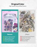 Dried Flowers, Resiners 58Pcs Pressed Flowers for Craft Purple Real Natural Dried Flowers Dry Leaves Kit for DIY Making Crafts Resin Soap Candle