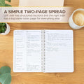 Simple Daily Planner Undated with Hourly Schedule - 6.5X9.25" Sage Green Day Planner & Spiral to Do List Notebook - Aesthetic and Cute Work