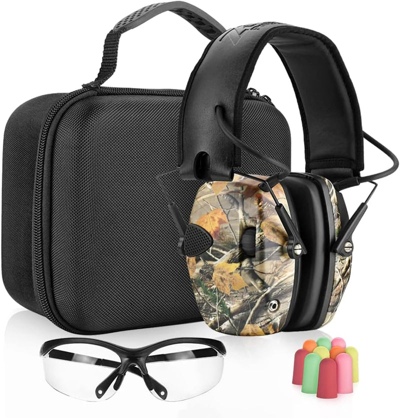 ZOHAN EM054 Electronic Ear Protection for Shooting Range with Sound Amplification Noise Reduction, Ear Muffs for Gun Range A1-black