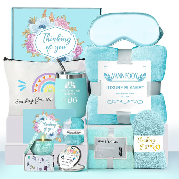 Get Well Gifts for Women, Thinking of You Gift Basket, Unique Self Care Package Relaxing Spa Gift Set, Birthday Gifts Box for Woman, Mothers Day