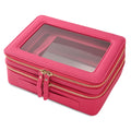 Aveniee XL Clear Makeup Organizer,Double Layer Travel Cosmetic Case with Brush Holder & Zippered Compartments,Big Toiletry Bag for Travel