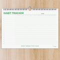 Hadigu Habit Tracker Calendar (Undated 12 Month) Colorful Motivational Design, Spiral Bound and Hanger, A4 Size (8,3"X11.7") Quality Heavy Paper,