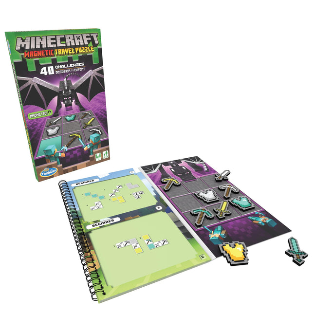Thinkfun Minecraft Magnetic Travel Puzzle Logic Game & STEM Toy for Kids Ages 8 