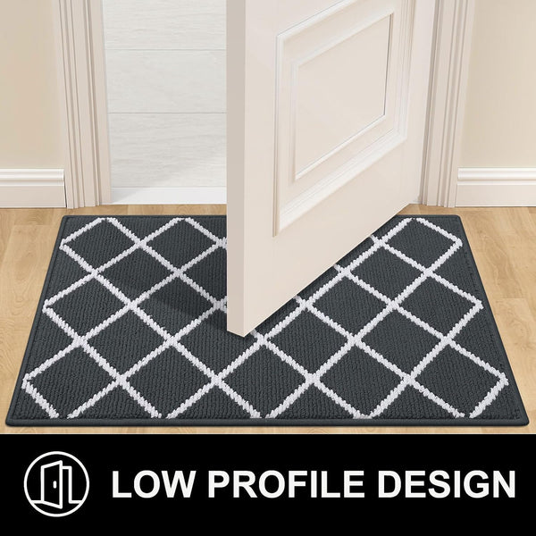 Finchitty Indoor Door Mat, Dirt Resistant and Absorbent, Low-Profile, Non-Slip, Washable Inside Floor Mats for Front Door, Back, and Entrance, 32"