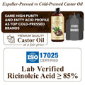 Handcraft Blends Organic Castor Oil - 16 Fl Oz - 100% Pure and Natural - Premium Grade Carrier Oil for Hair Growth, Eyelashes and Eyebrows - Hair