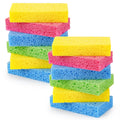 Temede 12-Count Cellulose Sponges, Non-Scratch Kitchen Sponges for Dish,Colorful Compressed Dish Scrubber Sponge for Household,Cookware,Bathroom