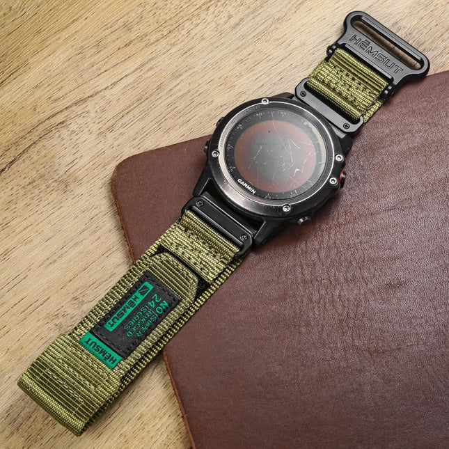 Compatible with Garmin Watch Band, Super Rugged Nylon Sports Strap with Woven Lo