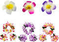 GoodUping 18 Counts Hawaiian Leis, Flower Hair Clip, Headbands and Wristbands, Perfect Luau Party Supplies for Summer Beach Vacations, Essential