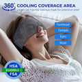 Cooling Gel Eye Mask Sleep: FSA -HSA Eligible, Cold Compress for Puffy Eyes & Migraine Relief - Reusable Gel Weighted Sleeping Mask for Dark