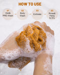 MTDLYICE African Net Sponge 2 Pack, Back Scrubber for Shower, XL 80CM Exfoliating Washcloth, African Net Sponge Authentic, Body Scrubber