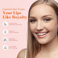 Juwel Cosmetics Frosted Finish Lipstick, Long Wear Moisture-Rich Shades with Natural Minerals, Matte Lipstick Contains Shea Butter, Grapeseed &