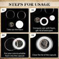 63PCS Silver Dollar Coin Holder, Clear Coin Capsules, Coin Holders for Collectors, Plastic Coin Case for Morgan Silver Dollar, Coin Protectors
