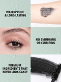 SHEGLAM 2 In 1 Black Volume and Length Waterproof Mascara Long Lasting Dual-Ended Tubing Eye Makeup Waterproof Black