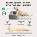 Bedsure Orthopedic Dog Bed Medium Size Dogs - Washable Small Medium Dog Cat Bed Waterproof, Comfort Cats Couch Sofa with Washable Removable Cover,