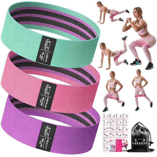 Fabric Resistance Bands for Working Out - Exercise Bands for Women and Men, Boot