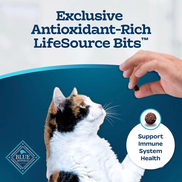 Blue Buffalo Tastefuls Chicken & Brown Rice Recipe Adult Indoor Dry Cat Food for Weight Control & Hairball Control, Real Chicken First, Natural