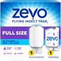 Zevo Flying Insect Trap - Plug-in Indoor Fly Trap and Bug Light Trap Refill with Blue and UV Light - No-Mess Cartridge for House Flies, Fruit Fly