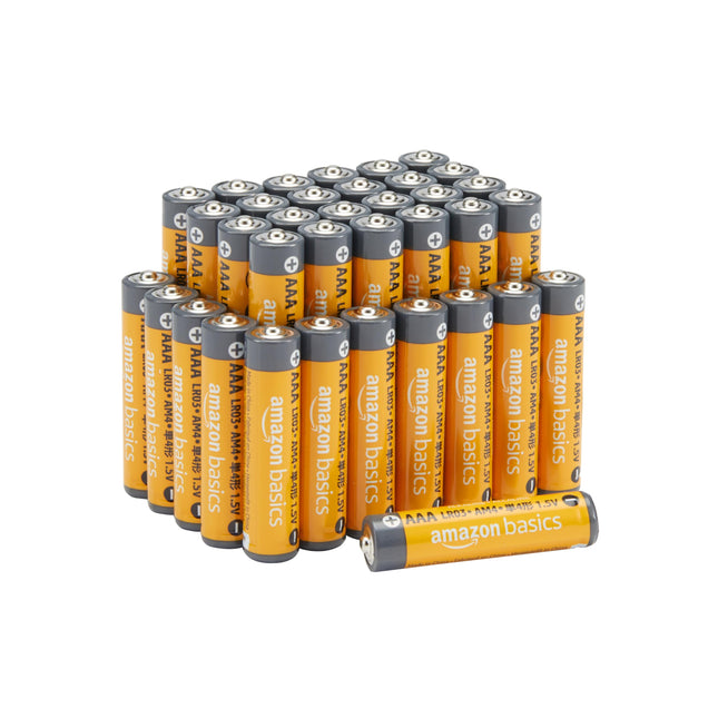 Amazon Basics AAA Alkaline High-Performance Batteries, 1.5 Volt, 10-Year Shelf Life, 36 Count (Pack of 1)