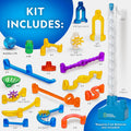 National Geographic Motorized Marble Run 150-Piece Building Set for Kids | Motorized Elevator, 30 Marbles, Storage Bag, Perpetual Motion Machine,