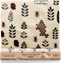 BeePure Reusable Beeswax Food Wrap - Eco-Friendly, Sustainable Wrap Roll (15"x80") - Plant & Bee Pattern for Food Storage BP-ROLL-NATURE