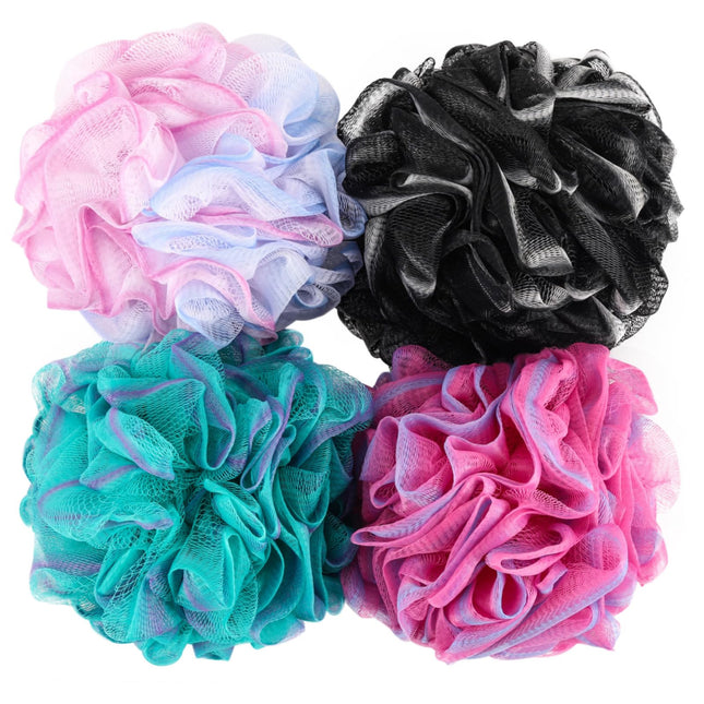 BTYMS Loofah Sponge 60 Gram Shower Pouf Bath Scrunchies Shower Puff Exfoliating 