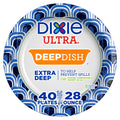 Dixie Ultra, Deep Dish Paper Plates, 28 Oz, 40 Count, Heavy Duty, Microwave-Safe, Soak-Proof, Cut Resistant, Disposable Plates For Heavy, Messy