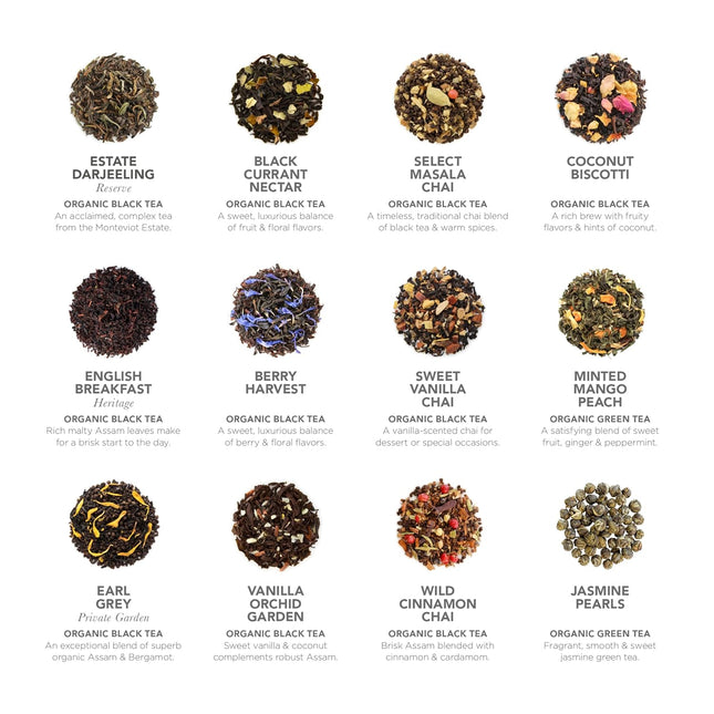 Teabloom Exceptional Loose Leaf Tea Chest, World'S Largest Tea Collection with 2