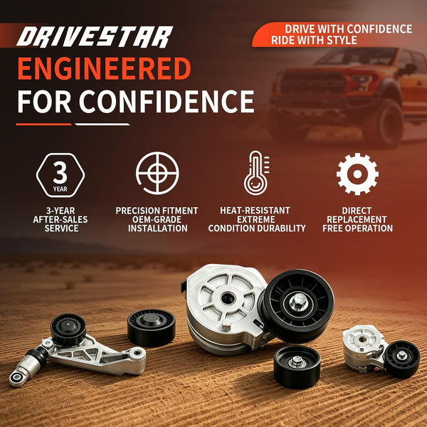 DRIVESTAR 022145299E Belt Tensioner Assembly Pulley Compatible for 2007-2010 Audi Q7 2004-2006 Porsche Cayenne 2004-2017 Volkswagen Touareg 3.6L
