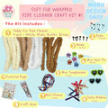 Moru Fur Pipe Cleaner Craft Kit , Soft, Thick, Long Teddy Fur-Wrapped Stem Wire for DIY Art & Craft. with Decorative Accessories