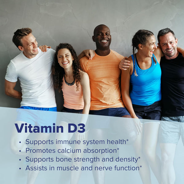Superior Source Vitamin D3 1000 IU - Offers Immune System, Brain & Nervous System Support - Aids Calcium Absorption for Teeth & Bone Health -