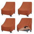 NettyPro Patio Chair Covers for Outdoor Furniture 4 Pack, Waterproof Heavy Duty Lawn Patio Furniture Cover Deep Seat Dining Chair Covers High