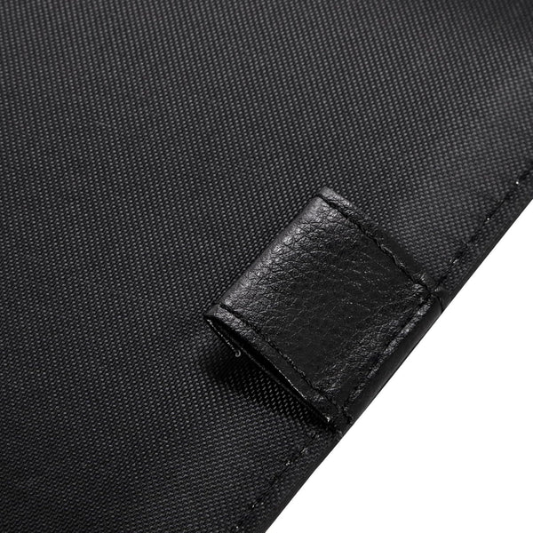 Juvale Check Binder - Black Faux Leather, 7-Ring, 14 x 10 in, Fits 600 Checks - Business Checkbook Binder & Cover with Pen Loop, Checkbook Holder