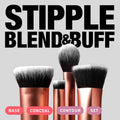 Real Techniques Face Base 4 Piece Makeup Brush Set for Foundation Face Base Kit, 4 Piece Set 4 Count (Pack of 1)